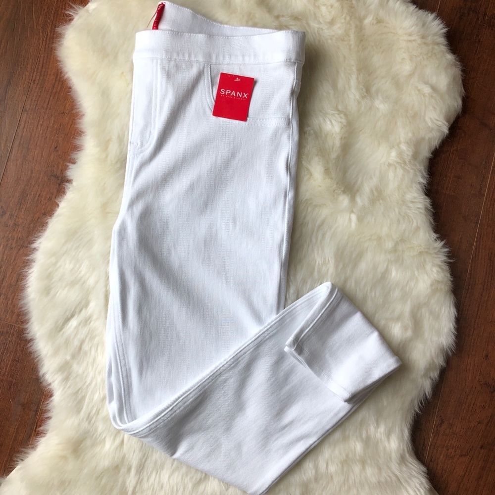 SOLD Spanx White Jean-ish Leggings - Picture 1 of 4